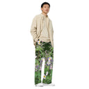 pants - wide-leg lightweight-Nature: Historic Scottish Highland Castle Garden Flowers Unisex Wide-leg Pants-9-images on me