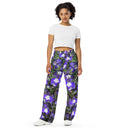Nature: Irish Noble's Castle Lobelias Unisex Wide - leg Pants - images on me