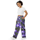 Nature: Irish Noble's Castle Lobelias Unisex Wide - leg Pants - images on me