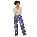 Nature: Irish Noble's Castle Lobelias Unisex Wide - leg Pants - images on me