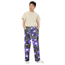 Nature: Irish Noble's Castle Lobelias Unisex Wide - leg Pants - images on me