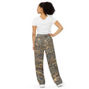 pants - wide-leg lightweight-Vibe: Cliffs of Moher Nature's Pattern Unisex Wide-leg Pants-3-images on me
