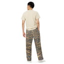 pants - wide-leg lightweight-Vibe: Cliffs of Moher Nature's Pattern Unisex Wide-leg Pants-4-images on me