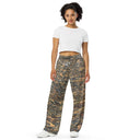 pants - wide-leg lightweight-Vibe: Cliffs of Moher Nature's Pattern Unisex Wide-leg Pants-7-images on me