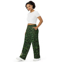 Vibe: Historic Scottish Highland Castle Garden Hedge and Flowers Unisex Wide - leg Pants - images on me