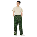 Vibe: Historic Scottish Highland Castle Garden Hedge and Flowers Unisex Wide - leg Pants - images on me