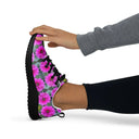Nature: Victoria Island Dahlias Sneakers for Women - black soles - images on me