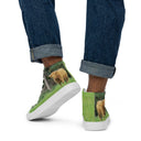 shoes - high top canvas-God's Creatures: Highland Cattle High Top Canvas Shoes for Men-14-images on me