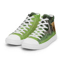 shoes - high top canvas-God's Creatures: Highland Cattle High Top Canvas Shoes for Men-4-images on me