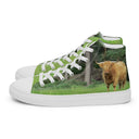 shoes - high top canvas-God's Creatures: Highland Cattle High Top Canvas Shoes for Men-5-images on me