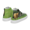 shoes - high top canvas-God's Creatures: Highland Cattle High Top Canvas Shoes for Men-9-images on me