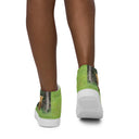 shoes - high top canvas-God's Creatures: Highland Cattle High Top Canvas Shoes for Women-14-images on me