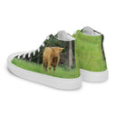 shoes - high top canvas-God's Creatures: Highland Cattle High Top Canvas Shoes for Women-4-images on me