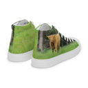 shoes - high top canvas-God's Creatures: Highland Cattle High Top Canvas Shoes for Women-9-images on me