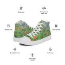 shoes - high top canvas-Nature: Loch Ness Poppies High Top Canvas Shoes for Men-1-images on me