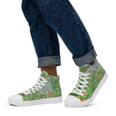 Nature: Loch Ness Poppies High Top Canvas Shoes for Men - images on me