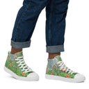 Nature: Loch Ness Poppies High Top Canvas Shoes for Men - images on me