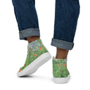 Nature: Loch Ness Poppies High Top Canvas Shoes for Men - images on me