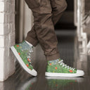 Nature: Loch Ness Poppies High Top Canvas Shoes for Men - images on me