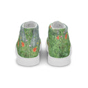shoes - high top canvas-Nature: Loch Ness Poppies High Top Canvas Shoes for Men-2-images on me