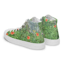 Nature: Loch Ness Poppies High Top Canvas Shoes for Men - images on me