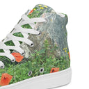 shoes - high top canvas-Nature: Loch Ness Poppies High Top Canvas Shoes for Women-16-images on me