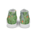 shoes - high top canvas-Nature: Loch Ness Poppies High Top Canvas Shoes for Women-2-images on me