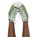 shoes - high top canvas-Nature: Loch Ness Poppies High Top Canvas Shoes for Women-21-images on me