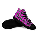 Nature Victoria Island Dahlia High Top Canvas Shoes for Women - black soles - images on me