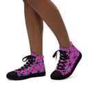 Nature Victoria Island Dahlia High Top Canvas Shoes for Women - black soles - images on me