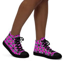 Nature Victoria Island Dahlia High Top Canvas Shoes for Women - black soles - images on me