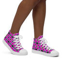 Nature Victoria Island Dahlia High Top Canvas Shoes for Women - white soles - images on me