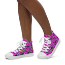 Nature Victoria Island Dahlia High Top Canvas Shoes for Women - white soles - images on me