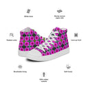 Nature Victoria Island Dahlia High Top Canvas Shoes for Women - white soles - images on me
