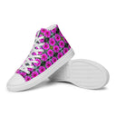 Nature Victoria Island Dahlia High Top Canvas Shoes for Women - white soles - images on me