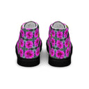 shoes - high top canvas-Nature Victoria Island Dahlias High Top Canvas Shoes for Men - black soles-10-images on me