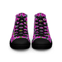 shoes - high top canvas-Nature Victoria Island Dahlias High Top Canvas Shoes for Men - black soles-13-images on me