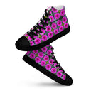 shoes - high top canvas-Nature Victoria Island Dahlias High Top Canvas Shoes for Men - black soles-3-images on me