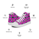 shoes - high top canvas-Nature Victoria Island Dahlias High Top Canvas Shoes for Men - white soles-1-images on me