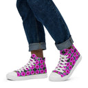 shoes - high top canvas-Nature Victoria Island Dahlias High Top Canvas Shoes for Men - white soles-16-images on me