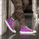 shoes - high top canvas-Nature Victoria Island Dahlias High Top Canvas Shoes for Men - white soles-17-images on me