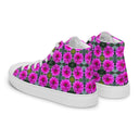 shoes - high top canvas-Nature Victoria Island Dahlias High Top Canvas Shoes for Men - white soles-4-images on me