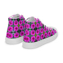 shoes - high top canvas-Nature Victoria Island Dahlias High Top Canvas Shoes for Men - white soles-5-images on me