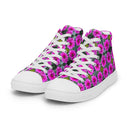 shoes - high top canvas-Nature Victoria Island Dahlias High Top Canvas Shoes for Men - white soles-6-images on me