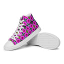 shoes - high top canvas-Nature Victoria Island Dahlias High Top Canvas Shoes for Men - white soles-9-images on me