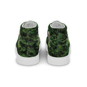 shoes - high top canvas-Vibe: Historic Scottish Highland Castle Garden Hedge and Flowers High Top Canvas Shoes for Women-2-images on me