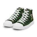Vibe: Historic Scottish Highland Castle Garden Hedge and Flowers High Top Canvas Shoes for Women - images on me