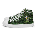 Vibe: Historic Scottish Highland Castle Garden Hedge and Flowers High Top Canvas Shoes for Women - images on me