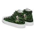 Vibe: Historic Scottish Highland Castle Garden Hedge and Flowers High Top Canvas Shoes for Women - images on me