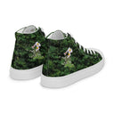 Vibe: Historic Scottish Highland Castle Garden Hedge and Flowers High Top Canvas Shoes for Women - images on me